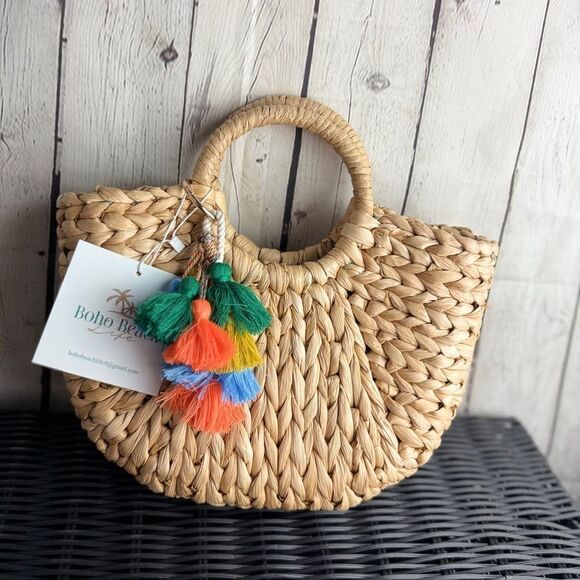 Tan Woven Tote Bag - Picture 9 of 9